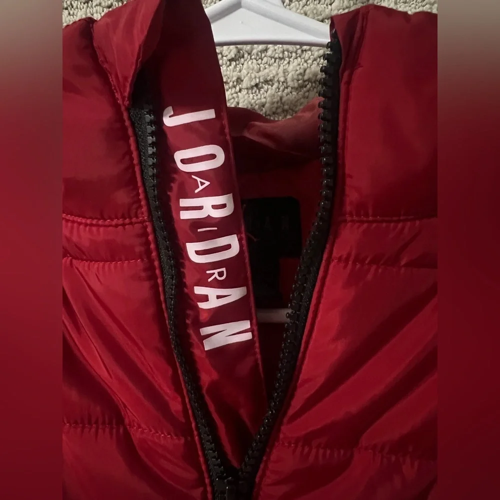 Jordan Kids Red and Black Puffer Jacket
